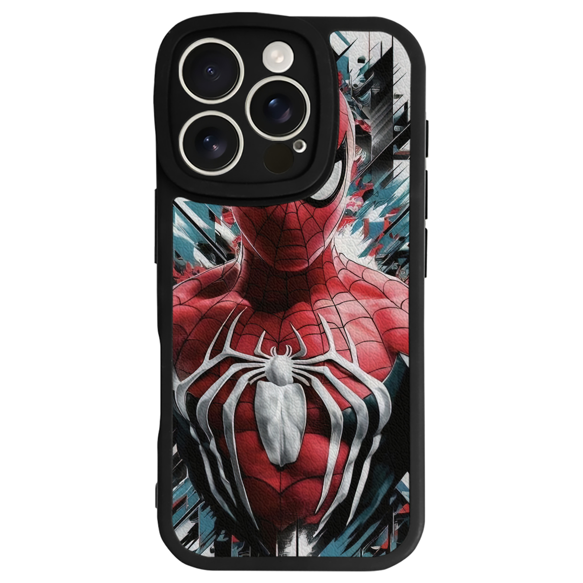 （画像用） Spider Man スパイダーマン 【iPhone 16シリーズ対応】シリコンスマホケース（レザー調） 材質：シリコン